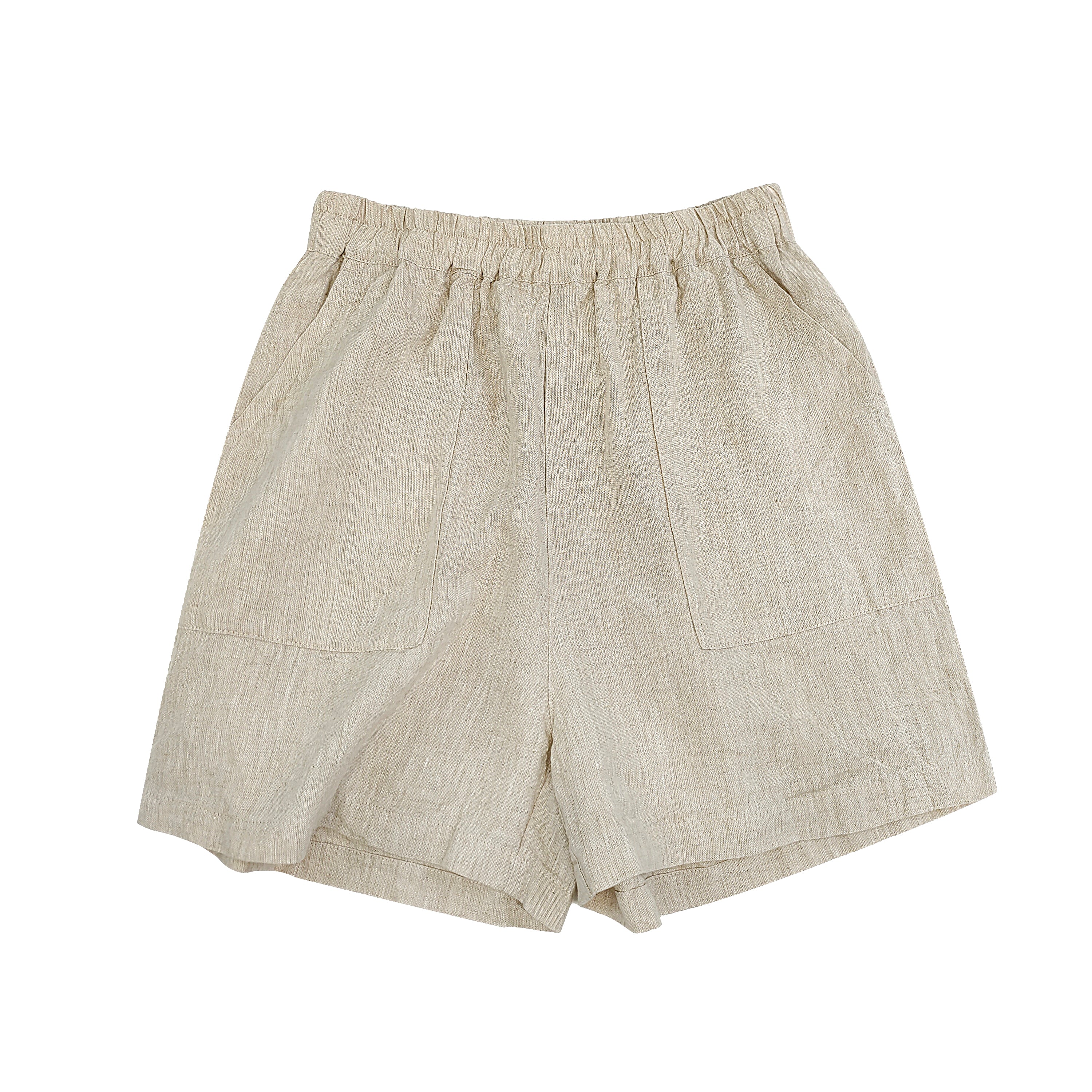 Women’s Casual High Waist Cotton Linen Shorts – Loose Fit Summer Shorts with Large Pockets